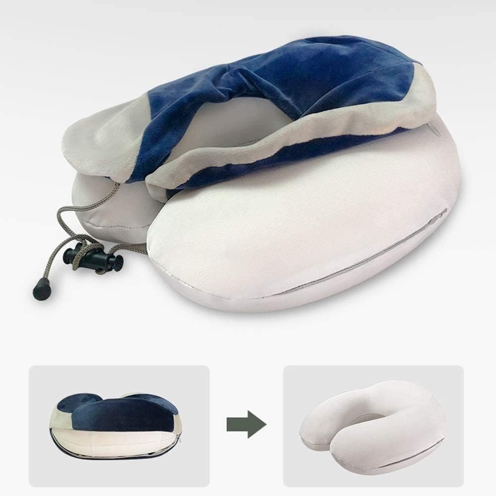 Travel Pillow 100% Memory Foam Neck Pillow for Airplane Head Support Comfortable Comfortable Lightweight for Family Car Airplane