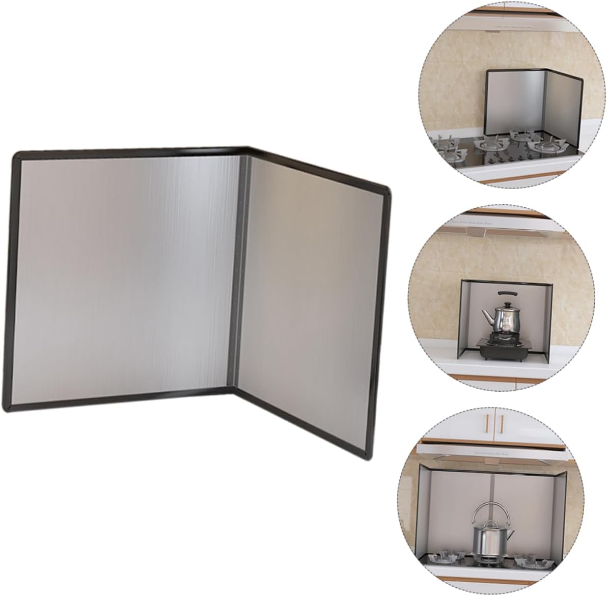 Kitchen Folding Oil Baffle Heat Insulation Board for Kitchen Stove Oil and Space-saving Design Easy to Clean