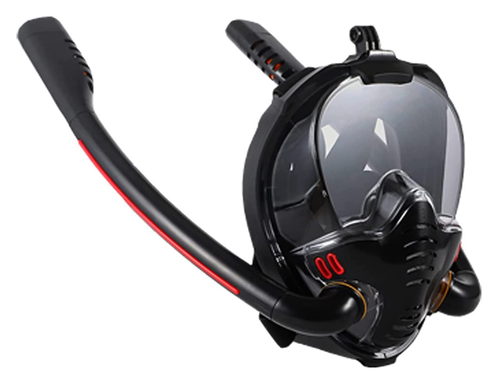 Máscara de Buceo Snorkel Submarino Scuba Anti Niebla Máscaras respiratorias de Cara Completa Equipo de natación Impermeable Seguro para Adultos jóvenes (Negro L)