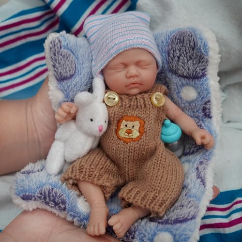 Muñeca Recién Nacido de Silicona 7 Pulgadas Realista miniatura 1