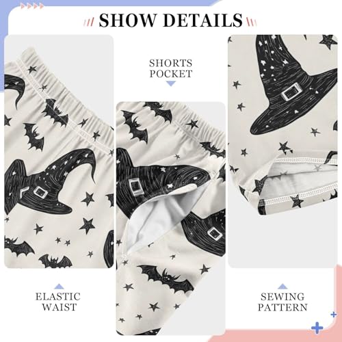 Pajama Pants Halloween Witch Hats Bats PJ Bottoms Sleepwear Lounge Sleep Pant with Pockets4