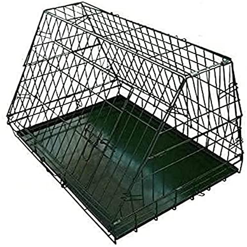 Jaula plegable Ellie-Bo de tamaño medio 76 cm para perros en color negro con bandeja metálica resistente a mordiscos y frontal inclinado para coche