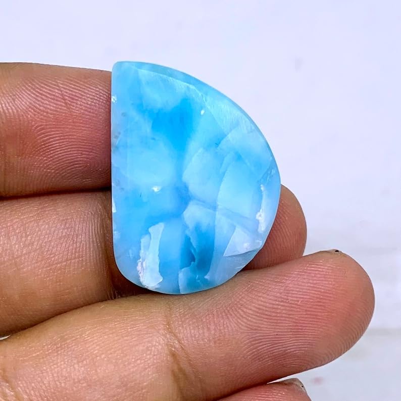 Cabochon larimar pour fabriquer un collier ou un pendentif unique en bricolage - 5