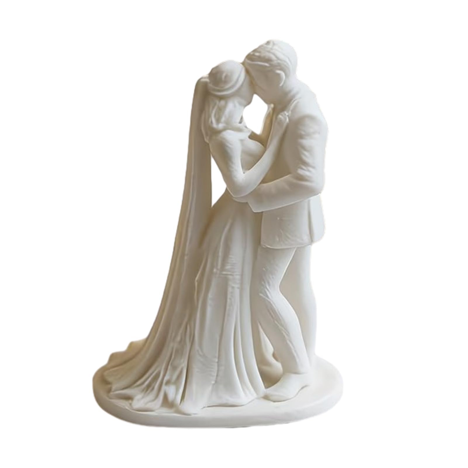 matumou 3D Printed Couple Figurine, Romantic Wedding Ornament, Romantic Wedding Love Statue for Cake Toppers Entrance Halls Dressing