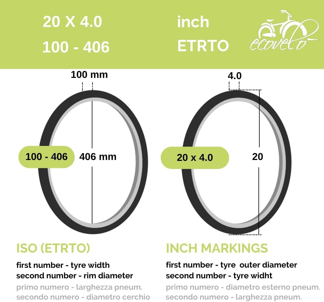 PNEUMATICO GOMMA COPERTONE TASSELLO 20X4.00 TASSELLATO FAT - Foto 3