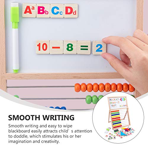Toyvian MatemÃ¡tica Brinquedo Educacional Ãbaco de Madeira Quadro de Contagem Quadro MagnÃ©tico de A