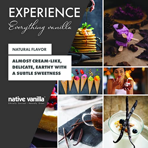 Native Vanilla - Organic Madagascar Vanilla Beans - 10 Premium Gourmet Whole Pods - For Restaurants And Home Baking, Cooking, Dessert Crafting, Beverages And Making Vanilla Extract #TOP1