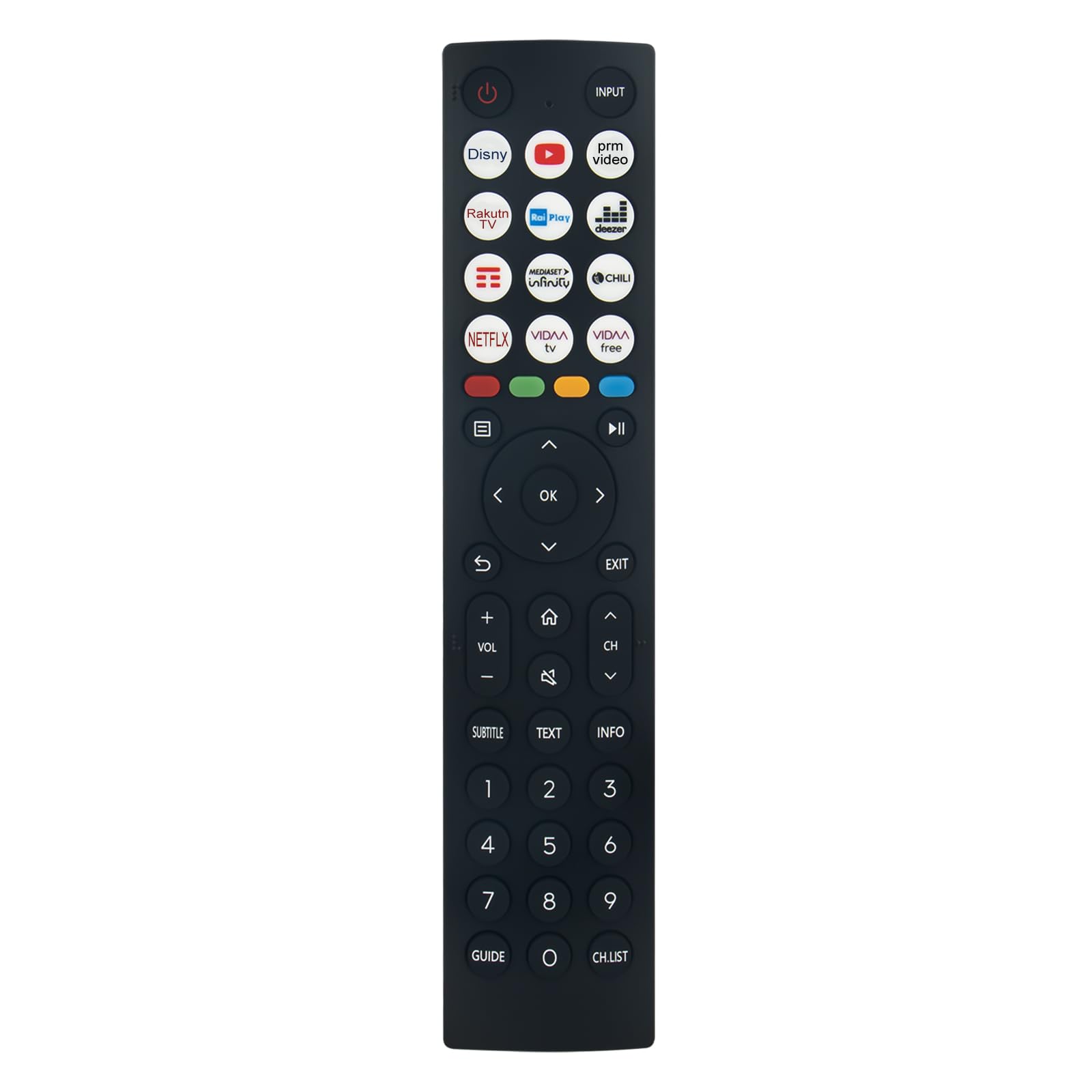 VINABTY Telecomando sostitutivo ERF2O36 Adatta per Hisense QLED TV 40E5KQT 40E51KQT 40E52KQT 40E53KQT 40A5KQTUK 40A57KQTUK 40A58KQTUK 40A59KQTUK 40E5KQTUK 40E51KQTUK