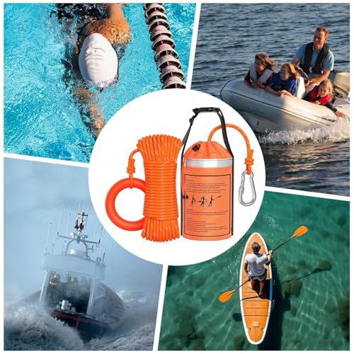 Rescate acuático con dispositivo de flotación lanzable para kayak y bomberos 4