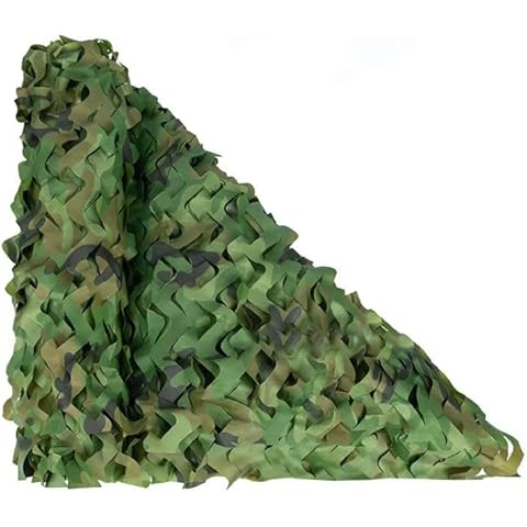SETLUX Camo Netting 3x3m, 3x4m, Camouflage Netting, Bulk Roll Camo Net for Hunting Blind Shooting Military (Army Green, 3m*3m) Cover