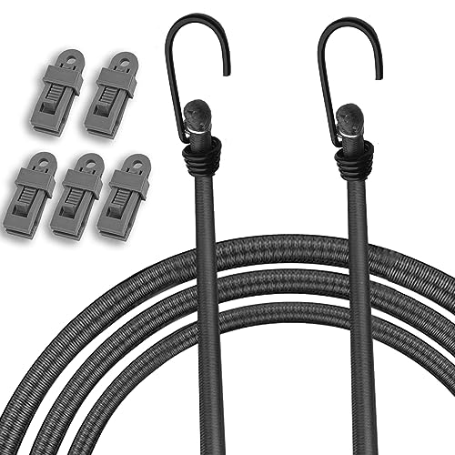 Image of Car Covers Windproof Elastic Rope, Protecting The Car Cover from Being Blown Away in Strong Winds, with Super Strong Elasticity and Durability, Fit for Most Cars, Black