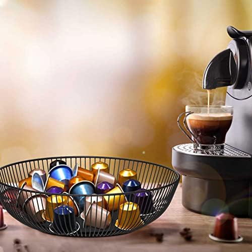 NUTRIUPS Fruit Bowls Black Wire Fruit Basket Fruit Bowls for The Kitchen Black Wire Fruit Basket Fruit Bowl for The Kitchen Large Fruit Bowl Wire Fruit Bowl for Fruit and Vegetables (Black)