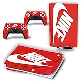 PS5 Skin for Console and Controller Disk Edition, PS5 Console Skin & Playstation 5 Skin for Console and Cotrolloers, Vinyl Decal Stickers for PS5 Console and Controllers, Disk Edition - Red Shoebox