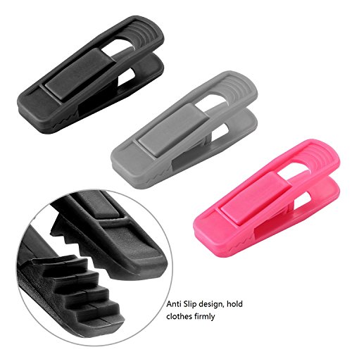 Corodo 100 Pack Hanger Clips For Plastic Hangers, Black Strong Pinch Grip Clips, Multi-Purpose Finger Clips For Slim-Line Velvet Clothing Hangers #TOP2