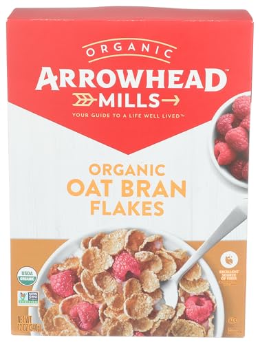 Arrowhead Mills Organic Cereal, Oat Bran Flakes, 12 oz. Box