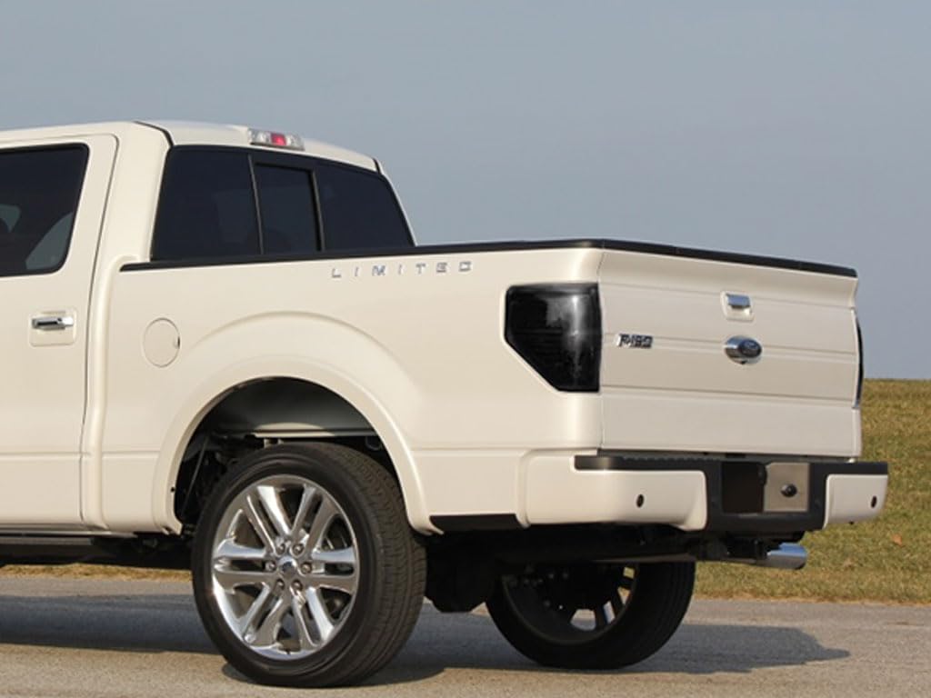 Rvinyl Tail Light Tint Covers Compatible with Ford F-150 2009-2014 - Matte Smoke