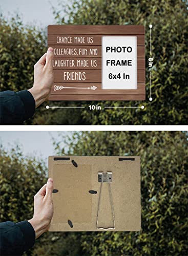 Fondcanyon Chance Made Us Colleagues Picture Photo Frame, Colleague Going Away Picture Frames, Retirement Gift Goodbye Farewell Gift New Job Gifts For Coworkers Friend Team Member(4X6 Inch Photo) #TOP3