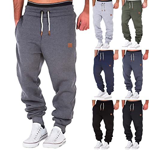 Jaqqra Jogger Pants For Men，Sweatpants For Men,Mens Athletic Sweatpants Fleece Open Bottom Drawstring Waistband With Pockets Mens Sweatpants #TOP3