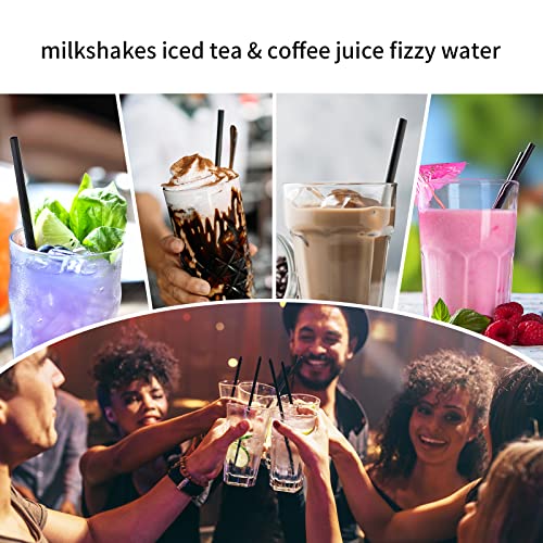 Tomnk 300Pcs 10.3 Inches Black Straws Extra Long Straws Drinking Plastic Disposable Straws For Coffee Milkshakes, Smoothies Or Juice (Black) #TOP4