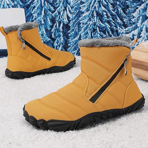 IWIHMIV Girls Snow Boots Boys Snow Boots Winter Outdoor Non Slip Cold Weather Shoes Snow Boots Warm Mid Calf Winter Shoes4