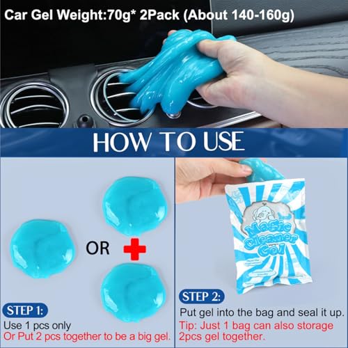 Fitosy DST-2309 Car Interior Duster Detail Brush Cleaning Gel Kit thumb #5