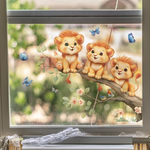 Vinilos decorativos Achang leones bebés para pared miniatura 5