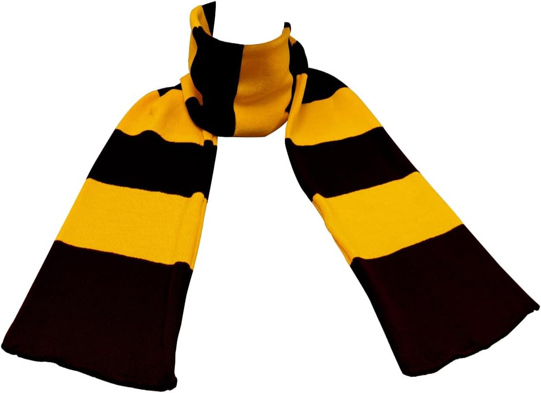 COUVER Rugby Striped Knit Scarf for Men Winter Long 100% Acrylic knit Scarves
