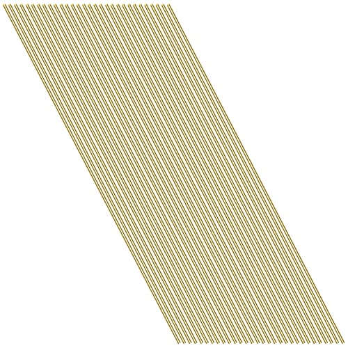 20 Pieces 2mm Brass Round Rods, Sutemribor Brass Solid Round Rod Lathe Bar Stock, 2mm in Diameter, 305mm in Length