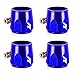 Mishimoto MMHXF-06-4-BL -6AN Hex Hose Finisher Clamp Set, Blue