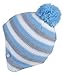Hilltop Kinder-Mütze, hochwertige Kinder Wintermütze, Strickmütze, Kleinkind, Babymütze, doppellagig, Kinder Mützen/Farben:Blau-Grau 50-52cm