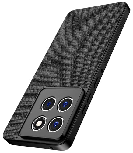 Image of Kapa Soft Full Fabric Protective Back Case Cover for Moto Edge 60 / Edge 60 Fusion | Shockproof Slim Hard Anti Slip Back Case (Black)