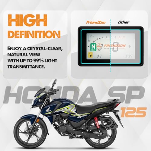 Image of Screen Guard For HONDA SP 125 Bike 2025 || Anti Scratch || Water Resistant || HD Clear || TFT Instrument Cluster Protector || Speedometer Accessory [Not Tempered Glass] (Pack of 2)