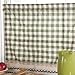 ACHIM Buffalo Check Tier Pair Window Curtain Set - 58 Inch Width, 24 Inch Length - Taupe & Ivory Plaid Drapes - Light Filtering Drapes for Kitchen, Bedroom, Living & Dining Room Home Decor