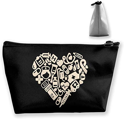 Preisvergleich Produktbild Kosmetiktasche für Krankenschwester, handbemalt, tragbar, Herzmotiv