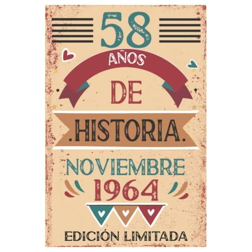 58 Años De Historia Noviembre 1964: Libro de visitas, cuaderno, 110 páginas de felicitaciones, idea de regalo, regalo Para la esposa, novia, mujer, La madre