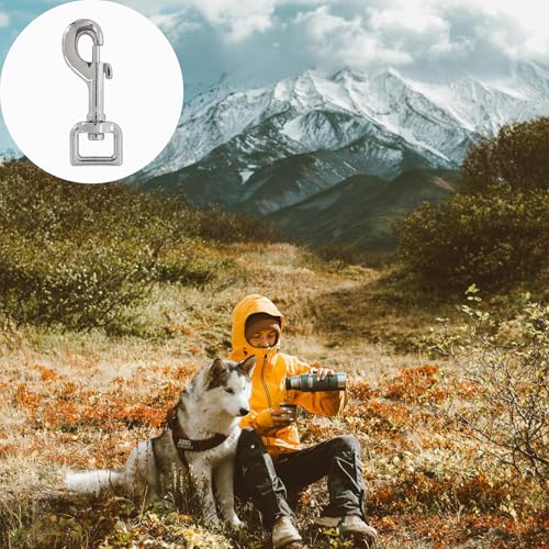 Drehkarabinerhaken für Hundeleinen, 2er Set, Robuste Edelstahl Karabiner, Ideal für Paracord 550 Hundehalsbänder, Mit drehbarem Gelenk