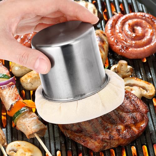 TOVINANNA Brosse À Huile En Inox Résistante À L'Usure Pour Cuisine Et Restaurant Pinceau À Huile Pour Crêpes Et Badigeonnage Uniforme Essuie-Glace Multifonctionnel Pratique