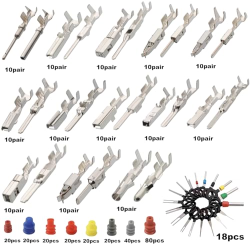 image for AYZAR 500Pcs Connector Terminal Pin Wire Harness Pins Automotive Auto 