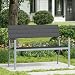 Amopatio Gartenbank Wetterfest, 2 Sitzer Sitzbank Outdoor, Balkonbank Metall aus WPC, UV-beständig Holzbank, Moderne Parkbank Gartenmöbel bis 320kg für Garten, Terrasse & Balkon, Schwarz-Anthrazit