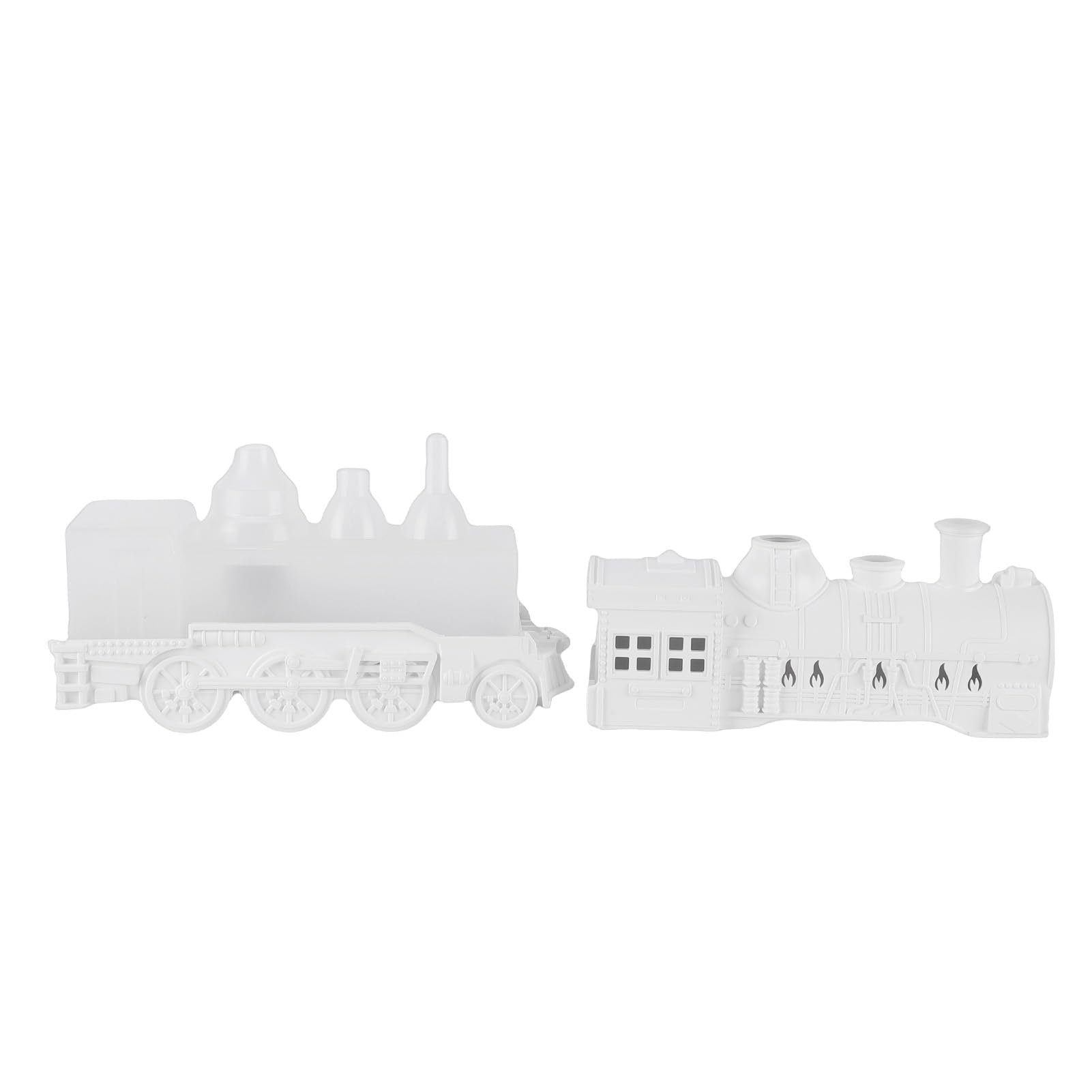 Umidificatore a Forma di Treno, Umidificatore a Nebbia Fredda da 300 Ml con Diffusore di Oli Essenziali a Doppia modalità di Spruzzo, Luce Notturna con Telecomando per Casa, Ufficio, (WHITE)