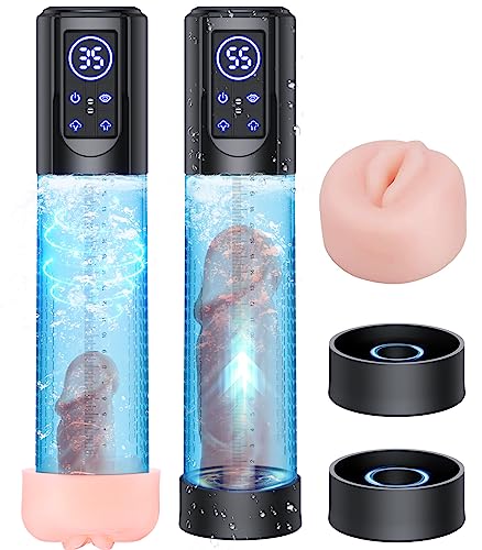 3 In 1 Water Penis Pump Male Sex Toys, 12 Smart Training Modes Hydro Penis Enlarger, Waterproof Cock Pump Electric Penis Vacuum Pump Male Masturbator, Erection Pump Device Sex Toys For Men #TOP3