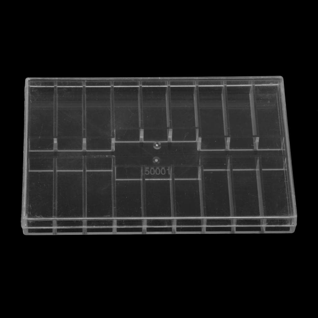 Clear Rectangle 18 Grids PVC Storage Box Small Parts Storage Containers