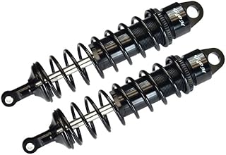 GPM 2Pc Set Upgrades Aluminum 6061-T6 Front L-Shape Piggy Back Adjustable Spring Dampers 128Mm For 1/8 4Wd Sledge Monster Truck (95076-4) (black)