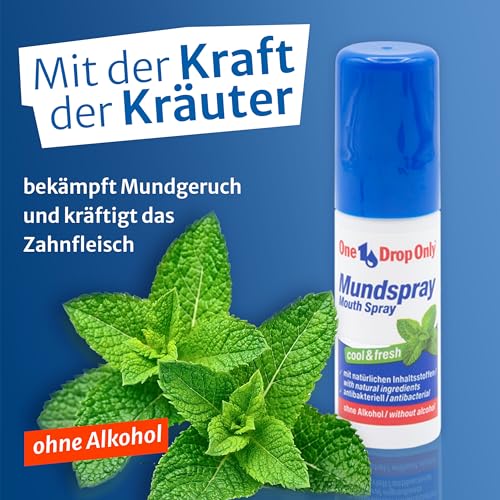 One Drop Only antibakterielles Mundspray - 1er Set - Mundspray ohne Alkohol mit natürlichen Inhaltsstoffen für frischen Atem (1 x 15 ml) – Bild 4