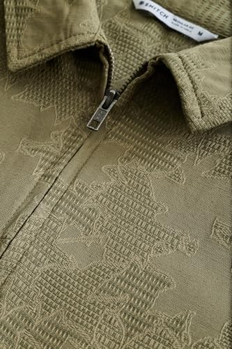 Image of SNITCH Men Casual Jacket | Regular Fit Textured Pattern With Lapel Collar & Full Sleeve | Polyester Blend Zip Closure For Everyday Street Style & Layering