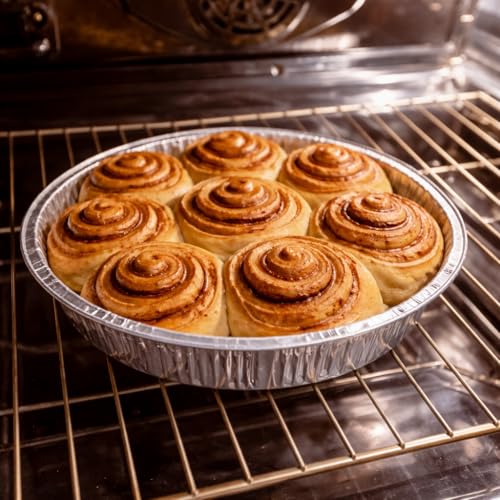 MATANA 40 Runde Aluschalen mit Deckel – 23 cm (1000 ml), 4,2 cm tief | Schwerlast-Aluminium Alu Backformen/Alubackformen – Linzertorte, Quiche, Tarte, Kuchen & Desserts – Ofenfest & Gefriergeeignet