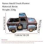 1 PCS Creative Small Truck Flower Pot -Home Decor Collectible Vehicles-Vintage Mini Car Statue-Farmhouse Truck Decor-Table Top Decor Little Blue Truck for Props, Gifts - Image 2