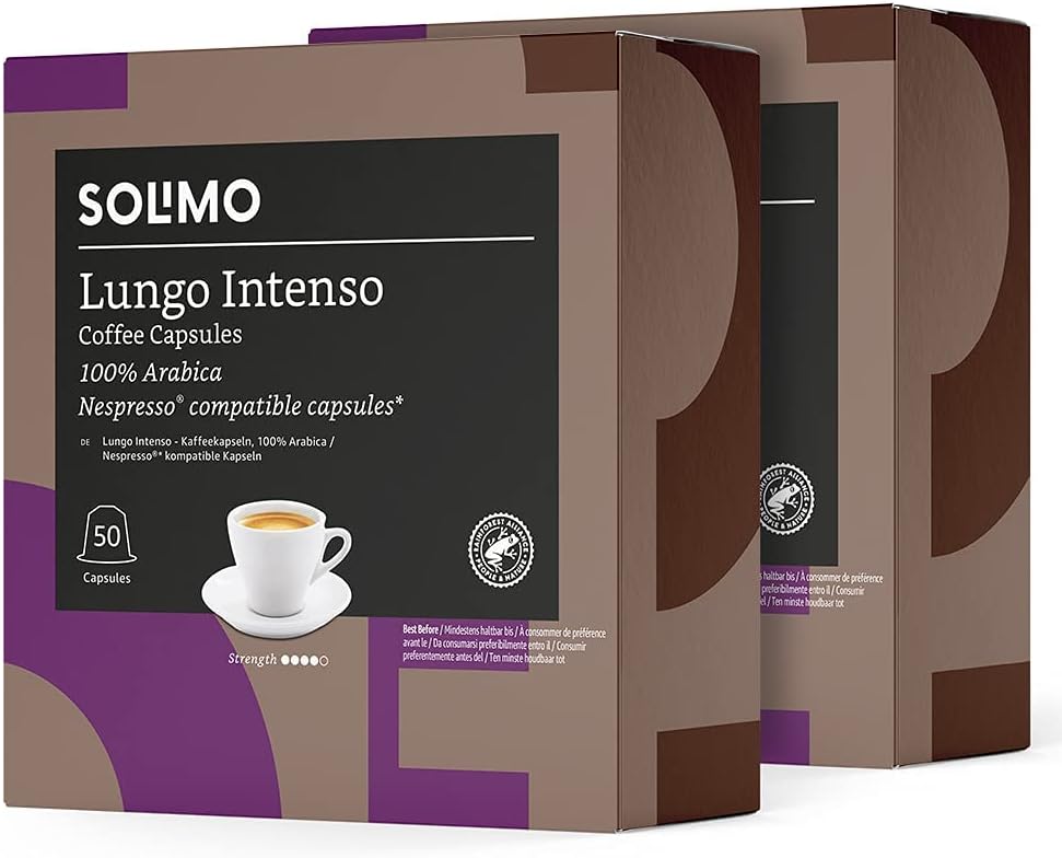 Amazon Brand Solimo Lungo Intenso Nespresso Compatible Coffee
