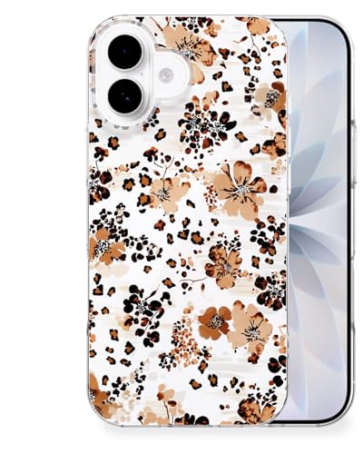Feams for iPhone 17 Case [Compatible with Magsafe] Slim Shockproof Protective TPU Phone Cover for iPhone 17 6.3" Women Girls, Leopard Print Floral