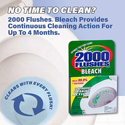 2000 Flushes Bleach Automatic Toilet Bowl Cleaner, 1.25 Oz #TOP1